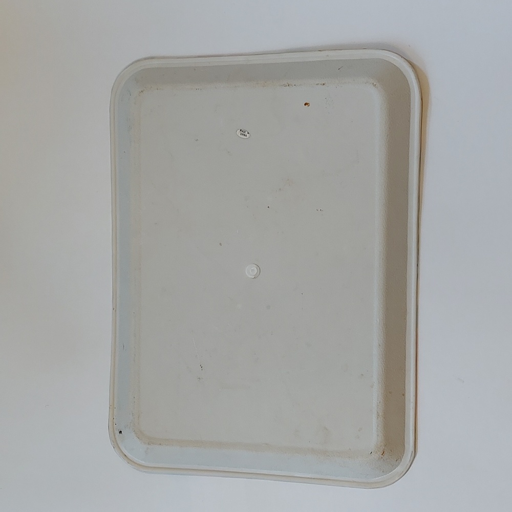 Vtg 2 Floral trays, plastic - Picture 5 of 7